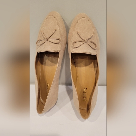 J Crew Light khaki Loafers With Bow Soze 9.5 - Picture 4 of 11
